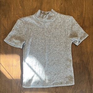 Zara Gray Short Sleeve Knit Top